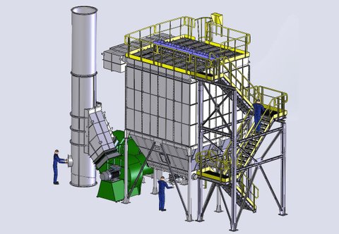 Application: Scale Dust Exhaust System Hot Skin Pass 